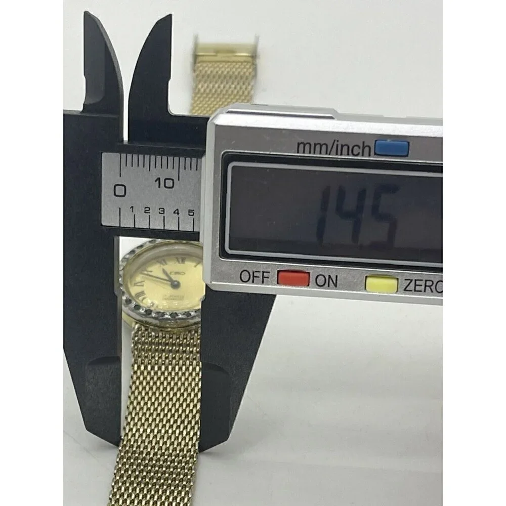 Vtg Ciro Incabloc Bejeweled Mechanical Women's Wrist Watch 10K Rolled Gold Plate